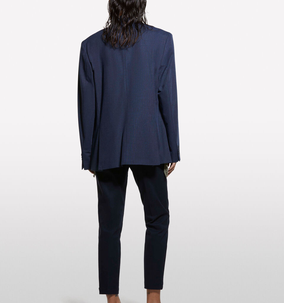 Dark blue slim fit chinos - women's chino trousers - Dark Blue | Sisley image number 2
